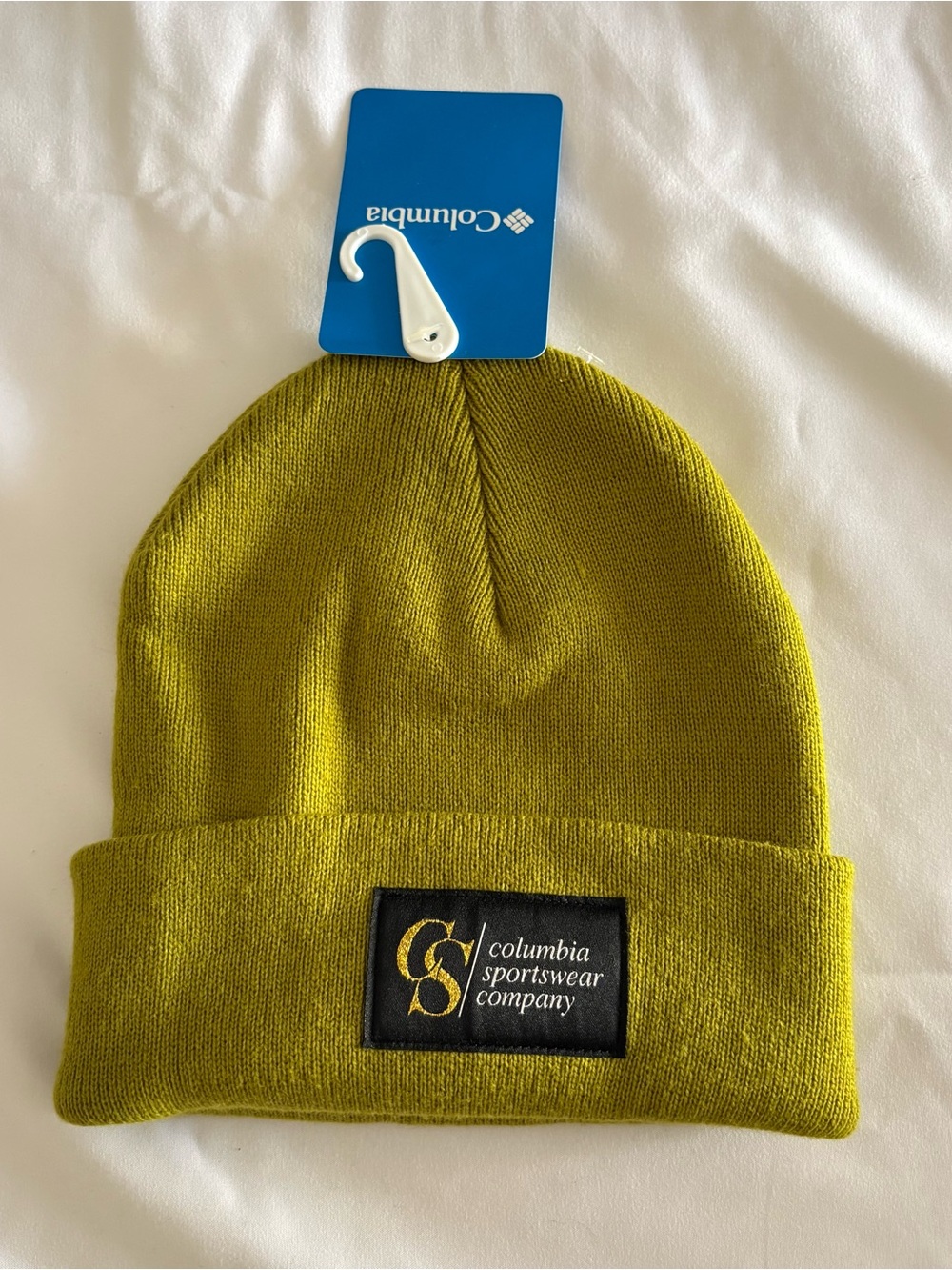Columbia Knit Cuff Beanie in Chartreuse